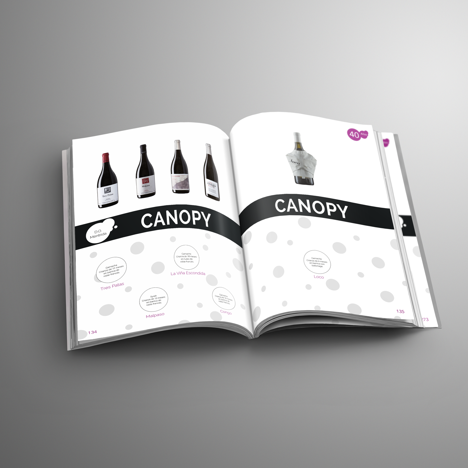 Interior del catalogo de vinos